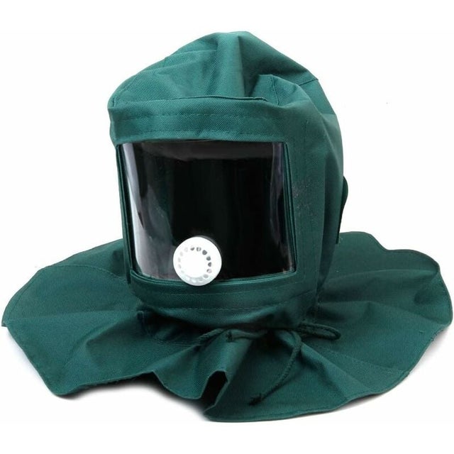 Casque Masque de Protection Anti-Vent Anti-poussière pour Sablage Sableuse