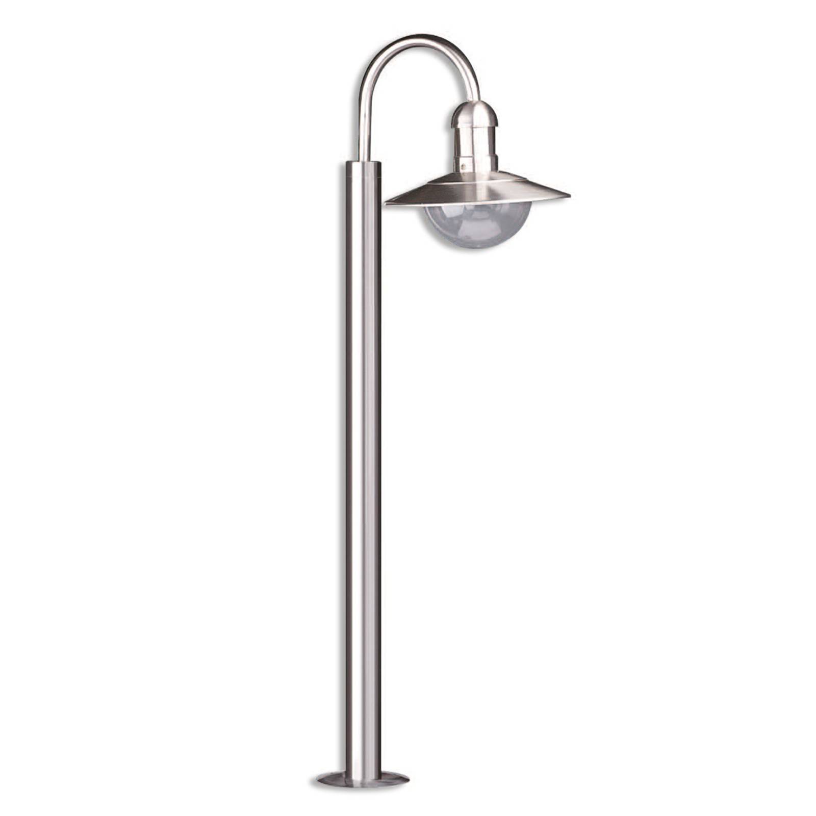 Lindby lámpara de pie de acero inoxidable curvada damion, iluminación de senderos, baliza, iluminación de senderos, farola