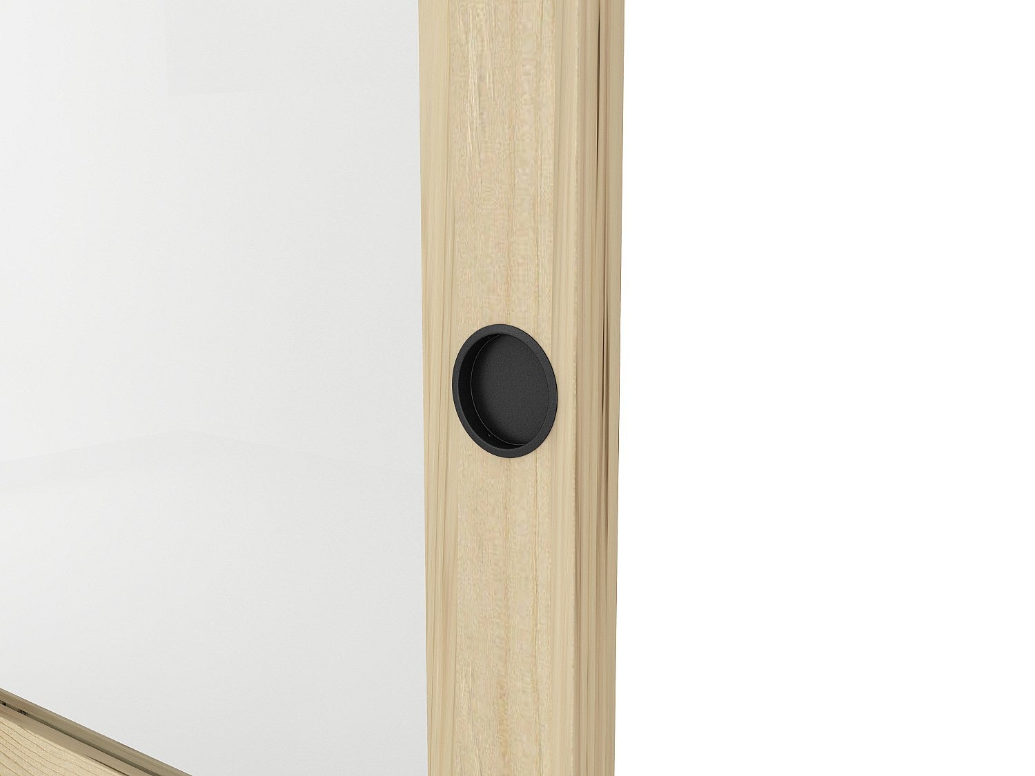 Porta scorrevole con sistema a incasso con 3 finestre H205xL63cm MDF Natur. Vetro temper. smerig. - ACOSTA II - 5