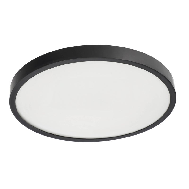 Plafon LED PERETI 24W czarny pierścień 35cm, 3000K barwa ciepła, 2400lm, IP44, 220-240V EDO SOLUTIONS