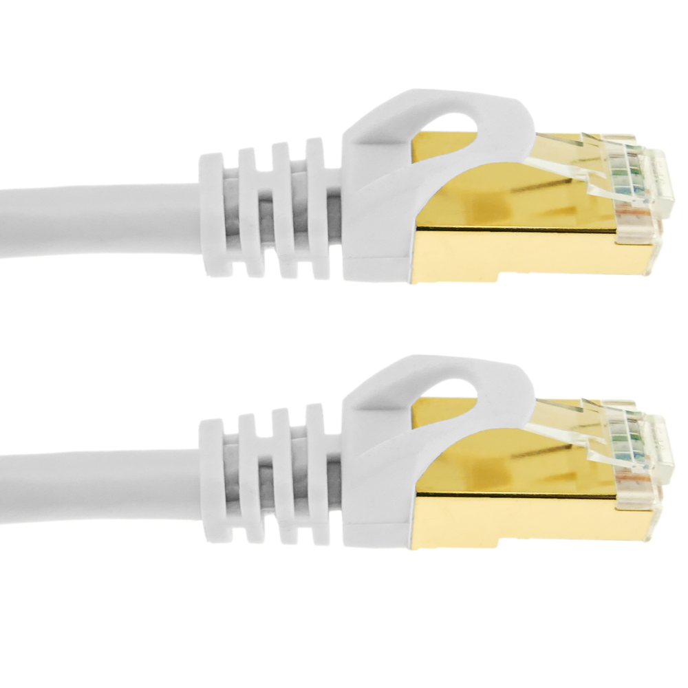 Câble réseau Ethernet SFTP Cat.7 blanc 0,25 m - 4