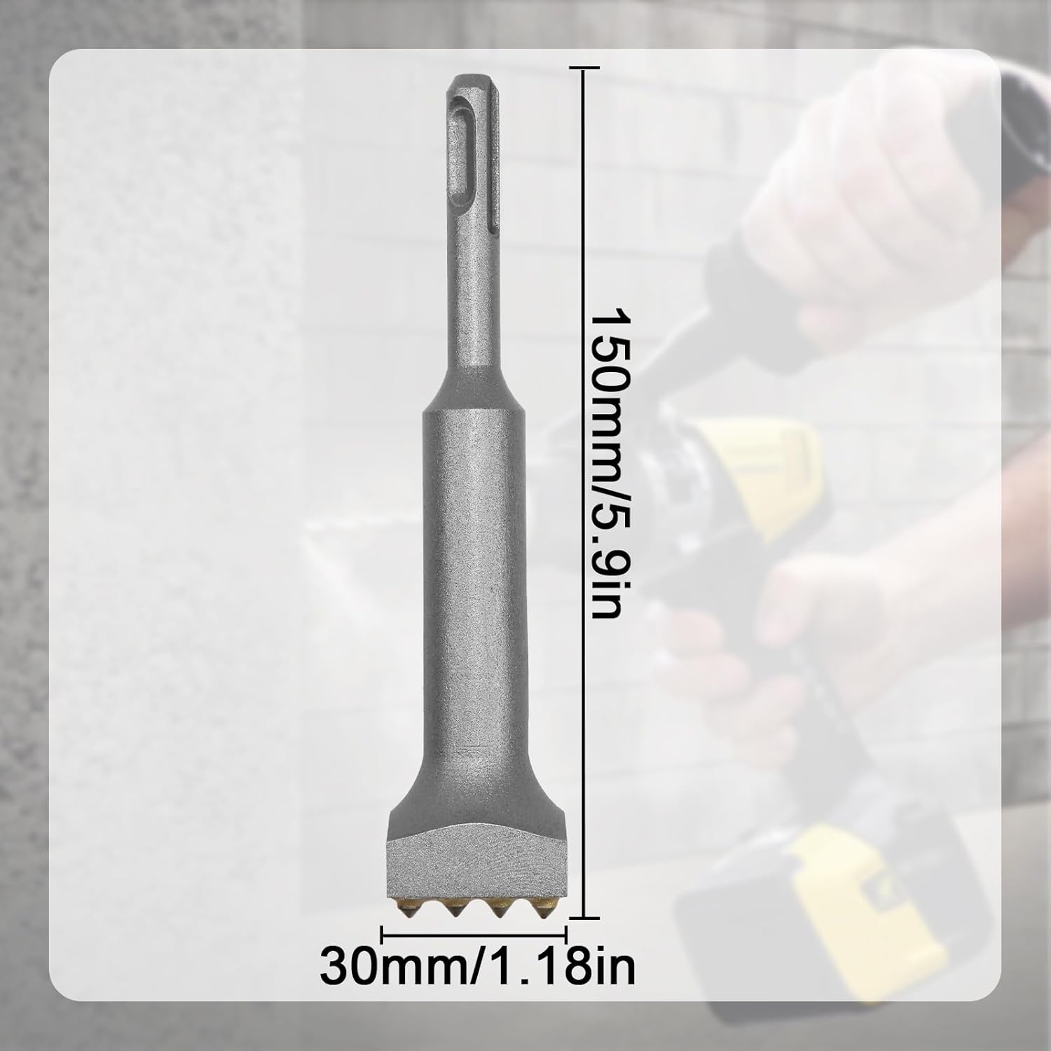 Marteau Burin Électrique Boucharde Béton SDS-Max SDS PLUS Marteau Burin Électrique Boucharde 16 Dents Pour plaques de pierre, ponts, mur - 2