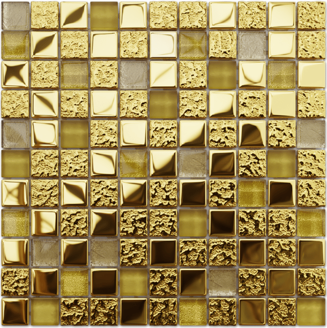 MOSAICO PER BAGNO O CUCINA DA INTERNO IN VETRO EGYPTIAN GOLD