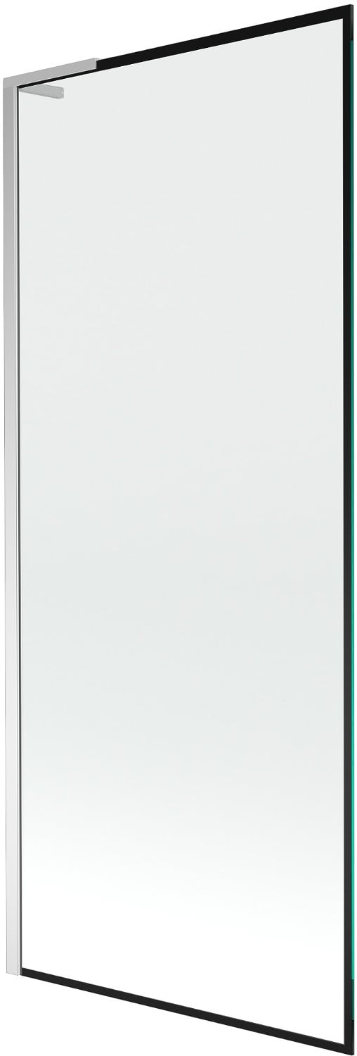 Mexen Next L parawan nawannowy 1-skrzydłowy 80 x 150 cm, czarna ramka, chrom - 895-080-000-03-70-01