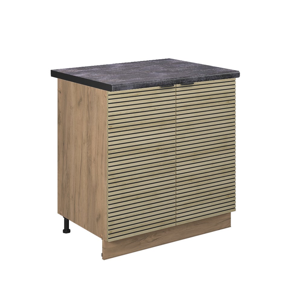 Vicco Szafka pod zlew Fame-Line, Panel dębowy, 80 cm , BP Antracyt