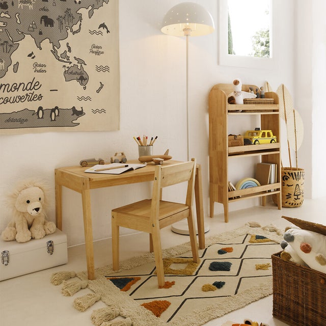 Bibliothèque pour Chambre enfant en bois Beige H. 100 x l. 58.5 x P. 18.5 cm