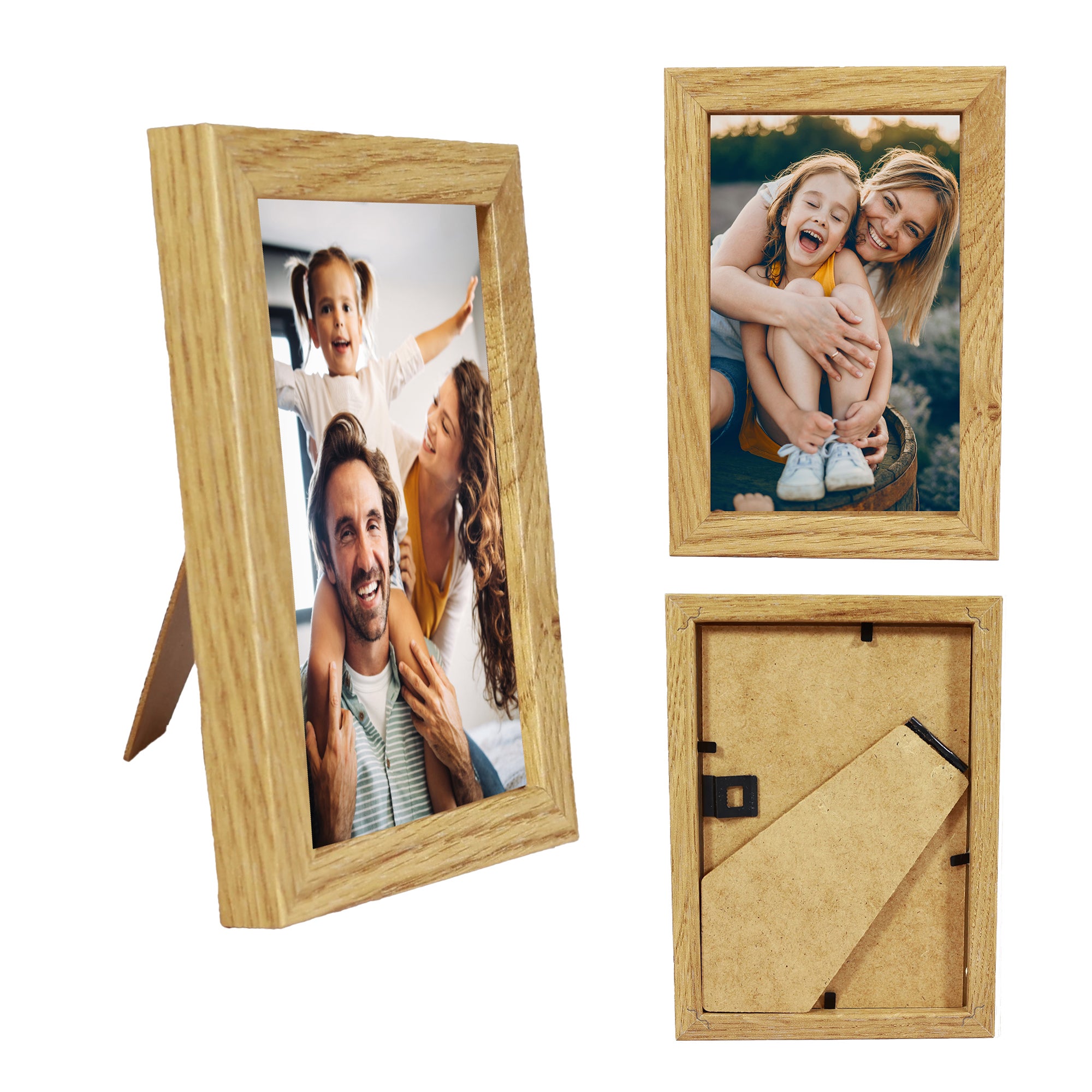 Cornice Portafoto DR35 Nero Opaco 81x63 Cm - Legno MDF Su Misura Con Vetro Acrilico Antiriflesso, Made In Germany
