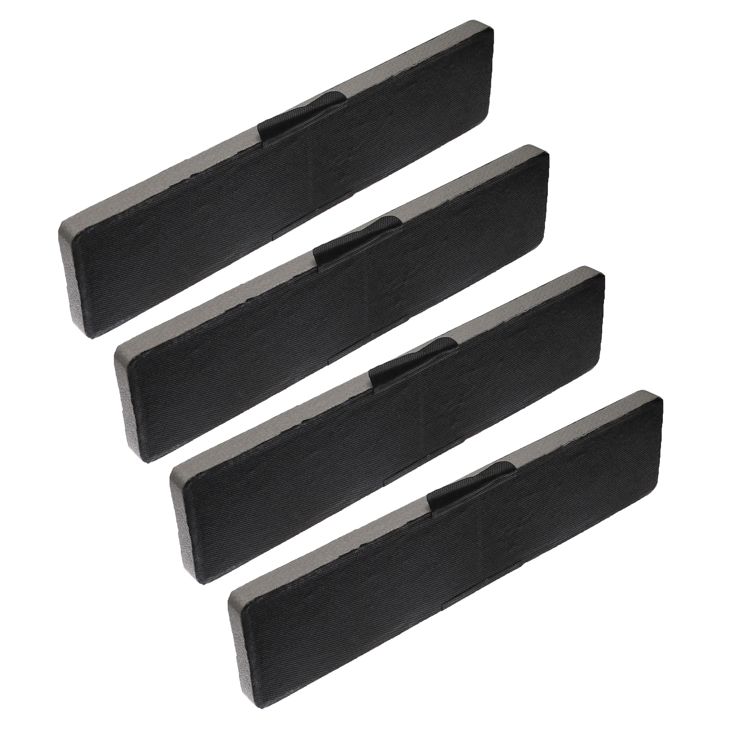 vhbw 4x Filtres à charbon actif compatible avec Miele DA 6708 D / EDST, DA 6700 D / OBSW, DA 6708 D / BRWS hotte aspirante - 43 x 10 x 2 cm - 6