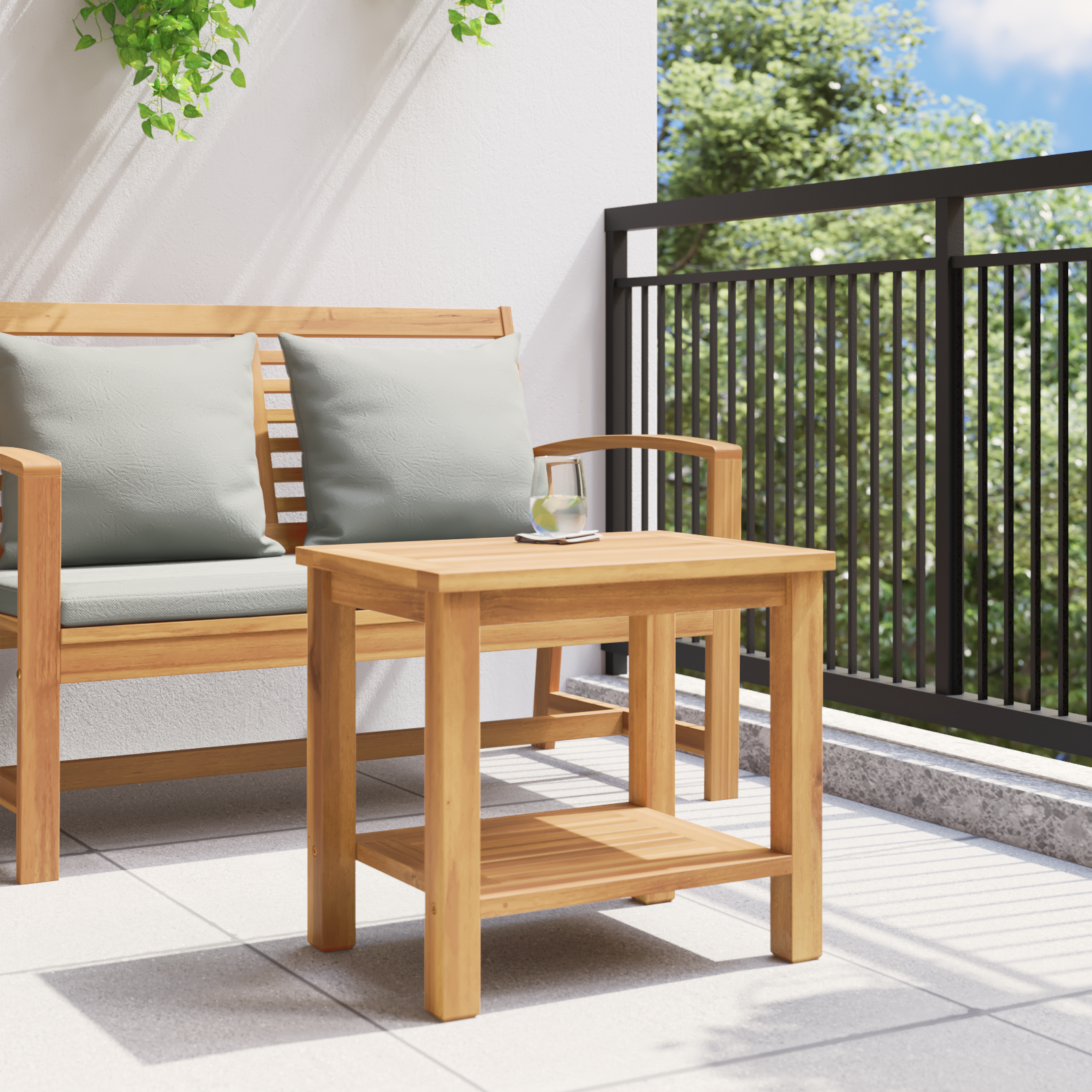 Table basse Marron 50 x 35 x 45 cm Bois de teck massif vidaXL - 4