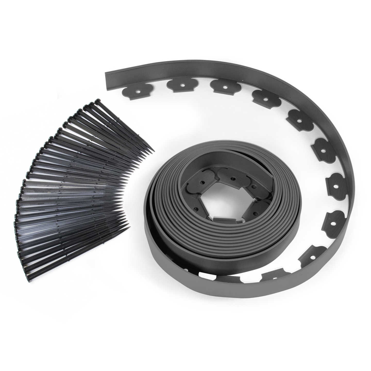 Bordurette de jardin flexible 10 M gris anthracite hauteur 5 CM + 30 piquets - 5