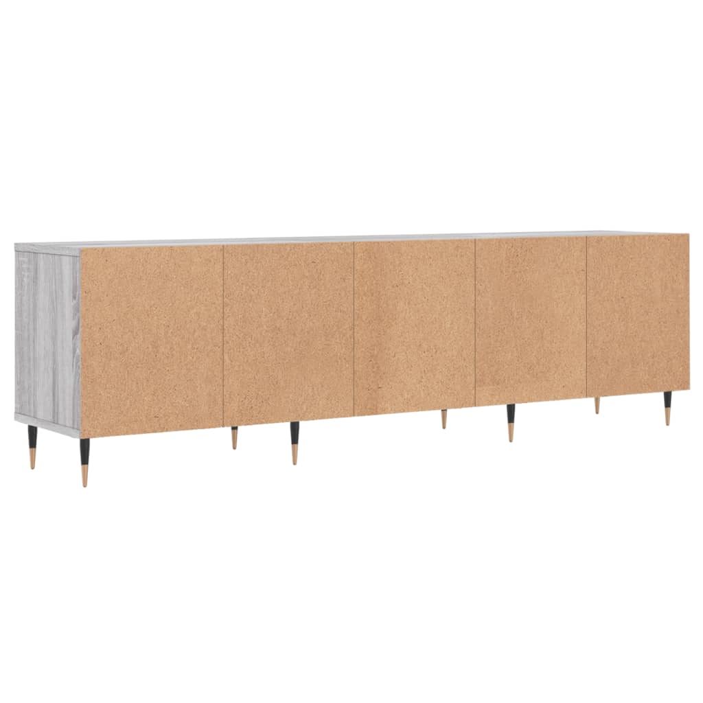 Meuble TV sonoma gris 150x30x44,5 bois d'ingénierie - 8