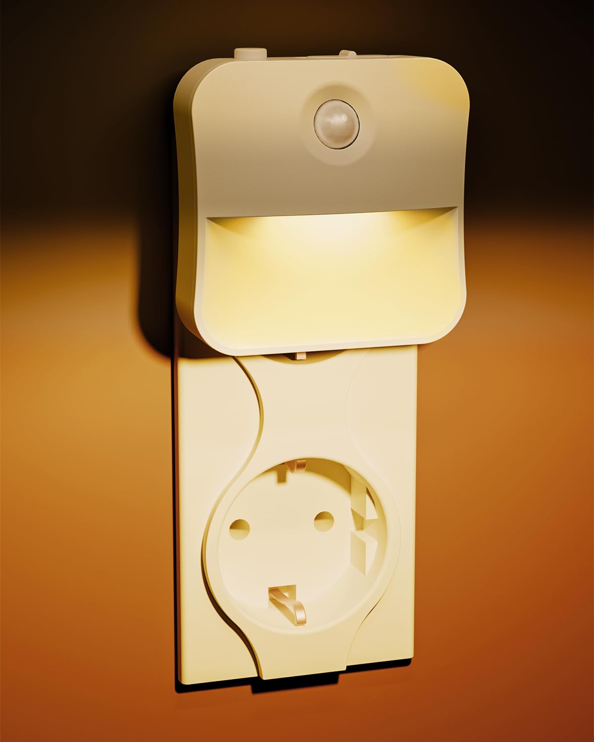 2 Luci Notturne A Sensore Di Movimento - Bianco Caldo 3000K, Luminosit&agrave; Regolabile, Per Scale E Camera