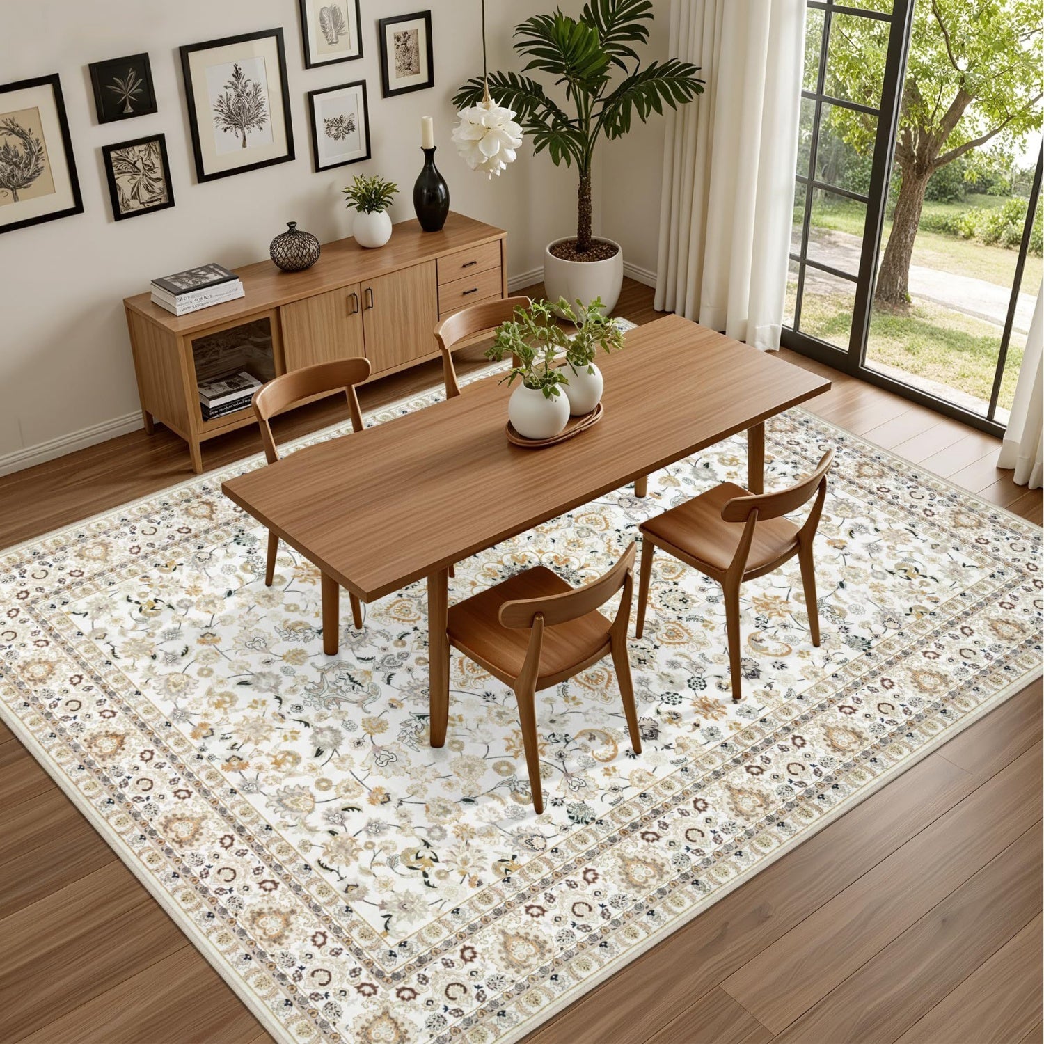 ZAEWRY Tappeto Antiscivolo per Soggiorno — Stile Bohémien, Lavabile in Lavatrice, Morbido — Adatto per Camere da Letto e Sale da Pranzo (160 x 230 cm) - 6