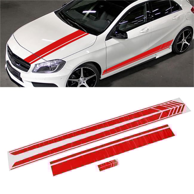 Adesivo Auto A Strisce 124x22 Cm - Vinile Decorativo Per Cofano E Carrozzeria - Foto 6