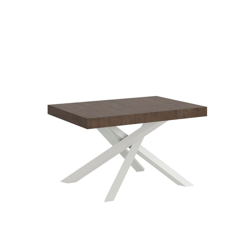 Stół rozkładany 120/224x90 cm Volantis orzech białe nogi
