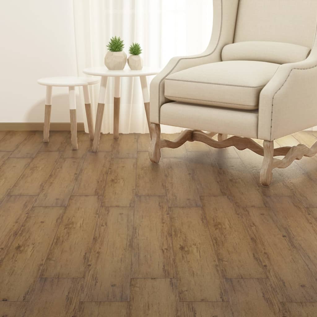 Maison exclusive - lamas para suelo pvc autoadhesivas 5,21 m² 2 mm marrón nogal