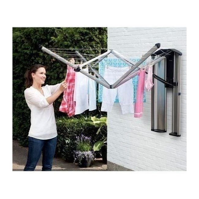 Stendibiancheria Pieghevole A Parete - Metallico Salvaspazio 100 Cm - Foto 8