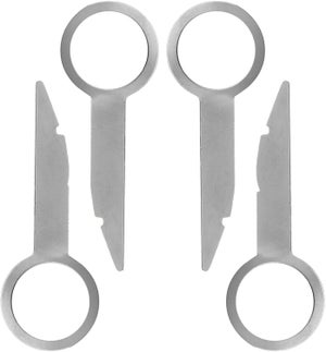 QISF Lot De 4 Clés De Démontage Pour Autoradio, Outil D