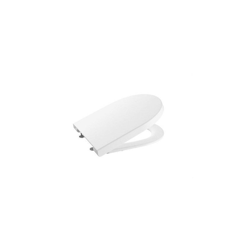 Capac WC Roca A801D10001, 449 mm, 357 mm, 1 functii speciale, suprafata antiaderent, oval, duroplast, Alb