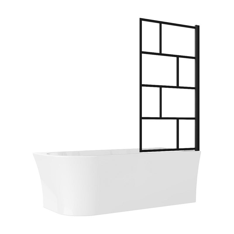 Wanna z prysznicem biała z obrotowym parawanem - 201 l - Prawostronna - PONTICOLA