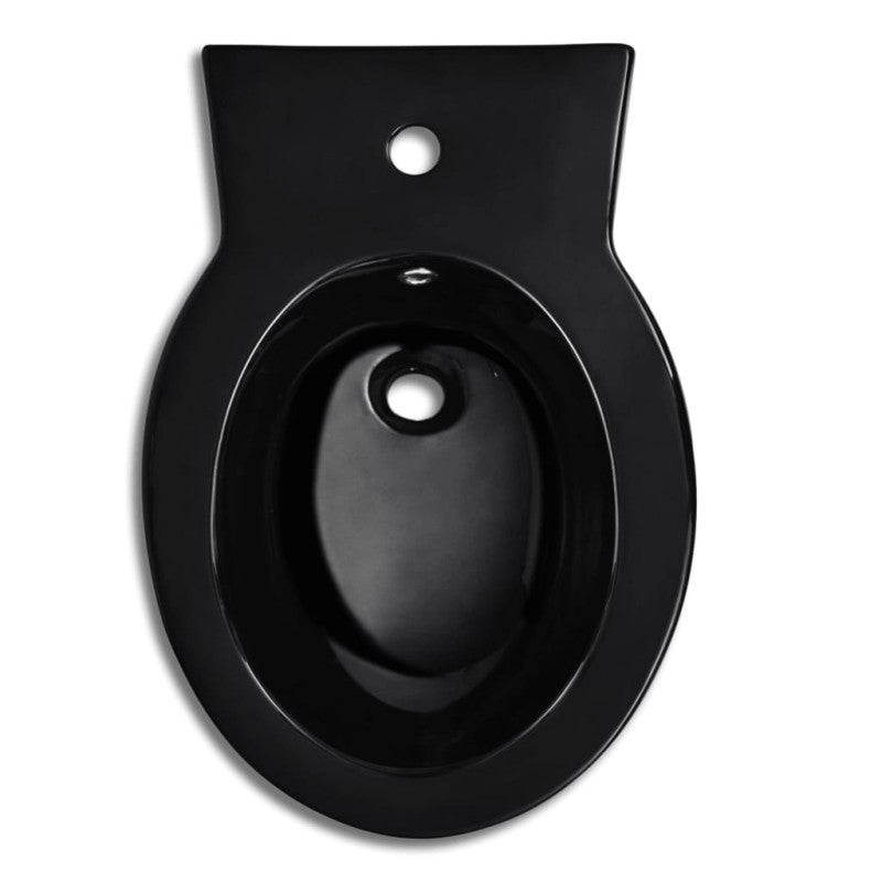 Bidet rond à poser en céramique sanitaire noir - 5
