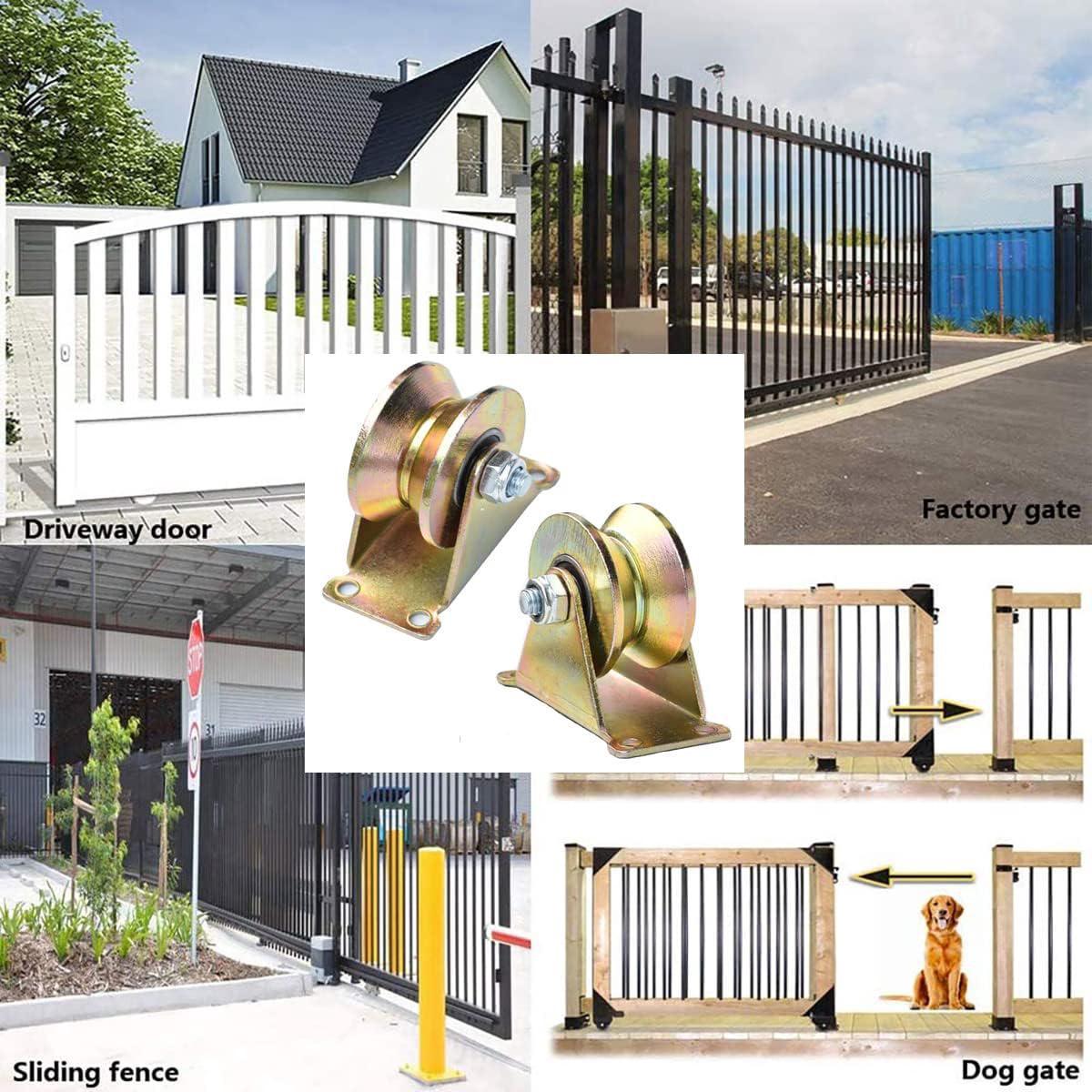 4 pièces poulie de levage, poulie simple pour le levage de mouflage, porte coulissante à roulettes, roulette à rainure en V, pour cordes en acier, etc - 5