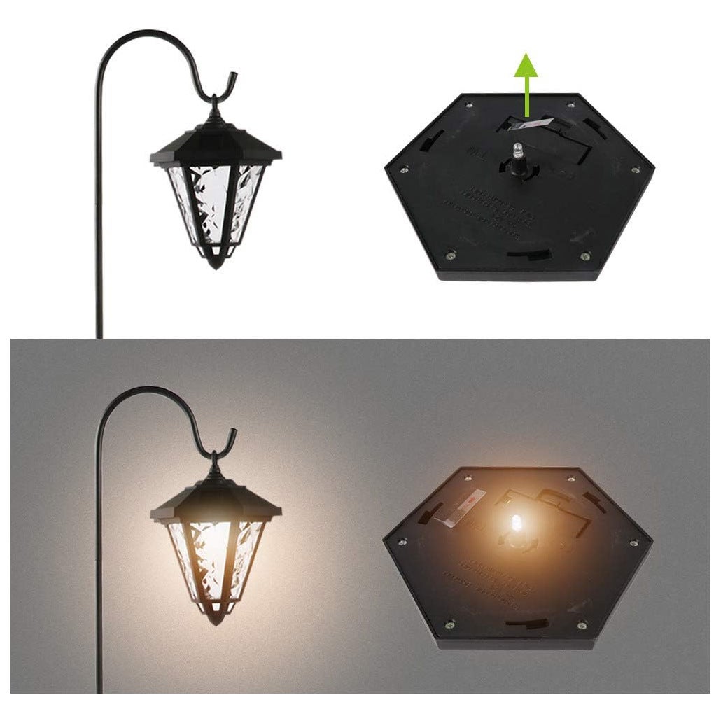 Luzes solares ao ar livre à prova d'água, 2 peças de luzes solares de jardim, luzes de lanterna solar, luz solar de caminho de paisagem, branco quente - 4