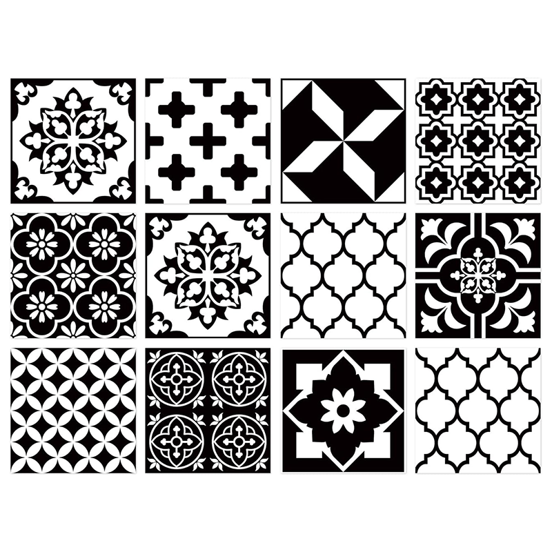 24 naklejki ścienne i płytki w stylu meksykańskim, 15 cm x 15 cm, odklejane i odpowiednie do dekoracji ścian kuchni i łazienki.