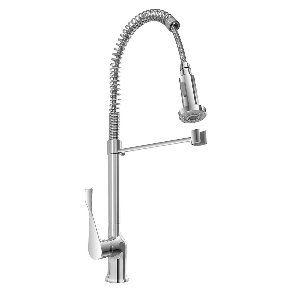 Mélangeur de cuisine chromé avec bec haut orientable 2 fonctions - 2