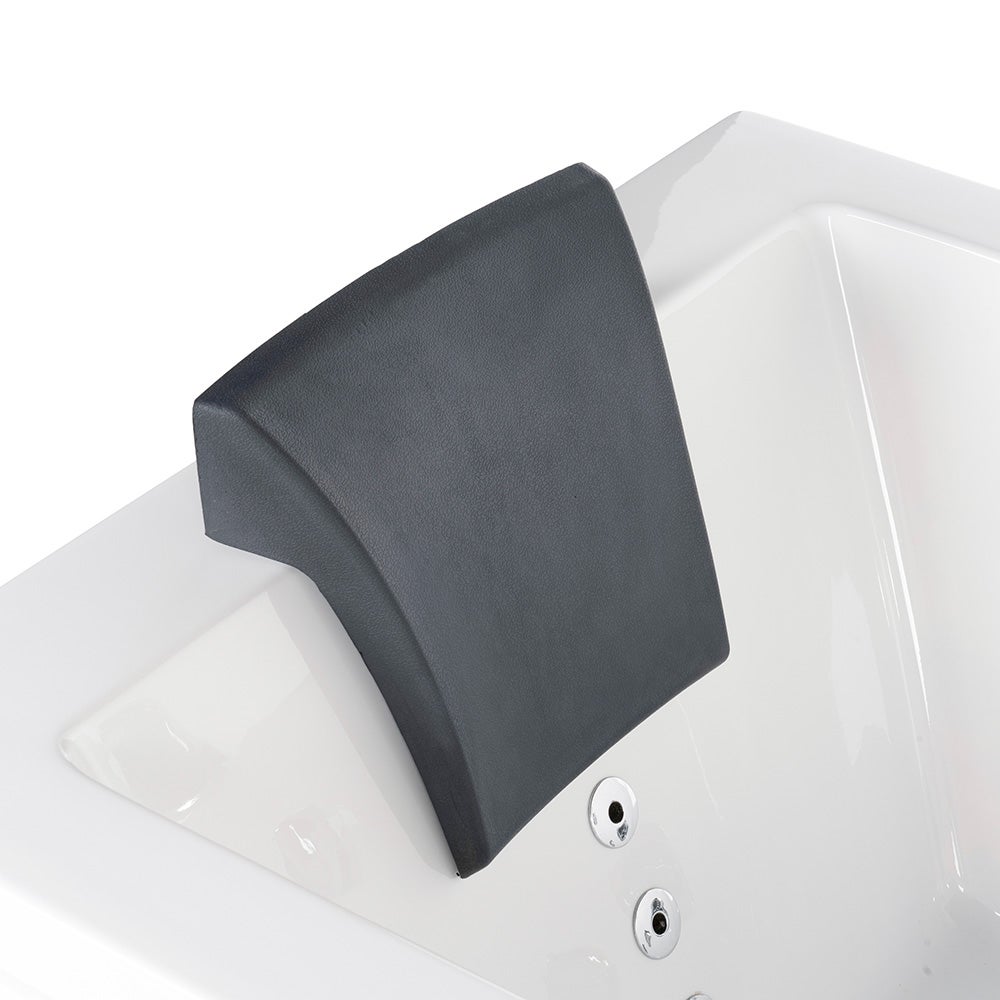Home Deluxe - Whirlpool - LAGUNA M - Blanc, dimensions : 180 x 90 x 55 cm - avec radio, chauffage et luminothérapie I Baignoire d'angle pour 2 - 5