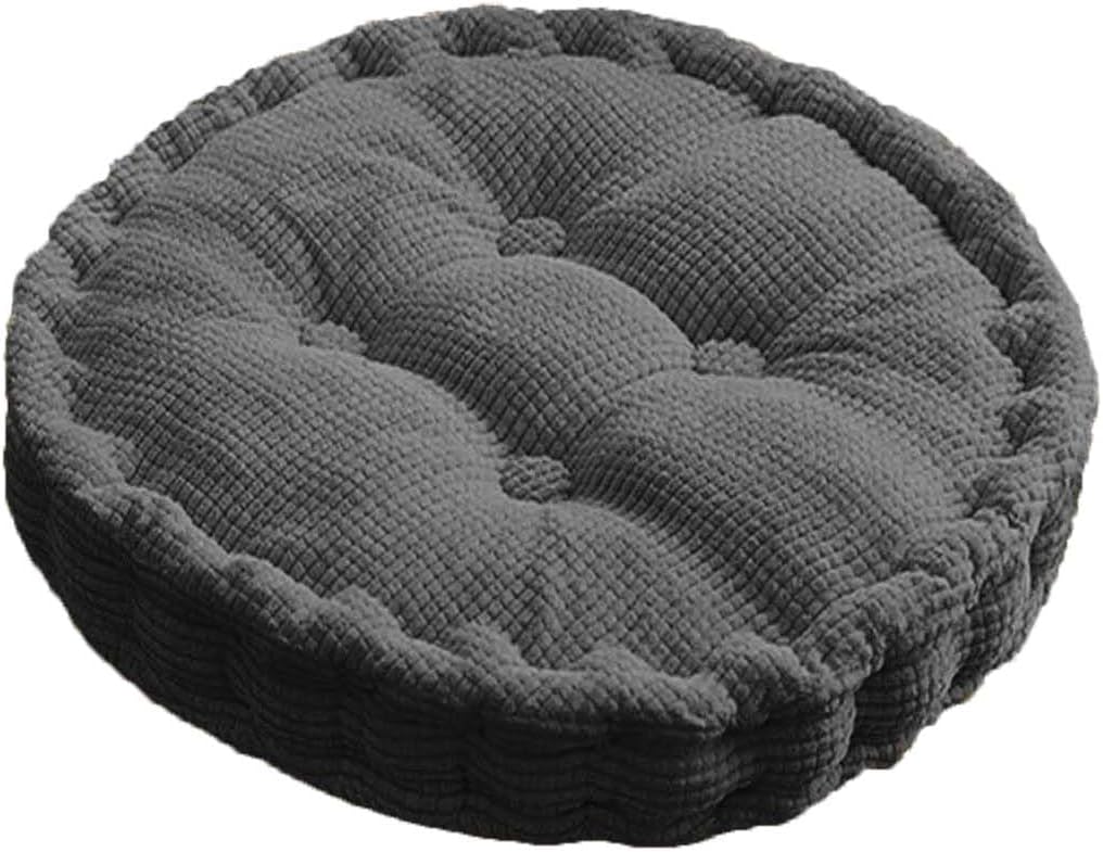 Mata podłogowa do medytacji 40*40 cm, 1 sztuka, ciemnoszara, okrągła poduszka na siedzisko z aksamitu kukurydzianego, salon, balkon, mata do jogi tata