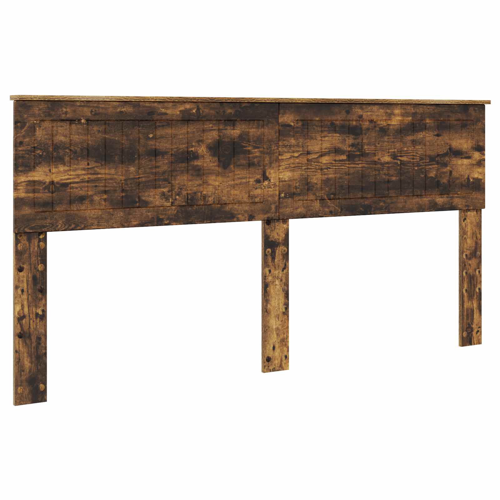 Lit avec rangement, panneau de bois, chêne fumé, pour la chambre, 180 × 200 cm - 7