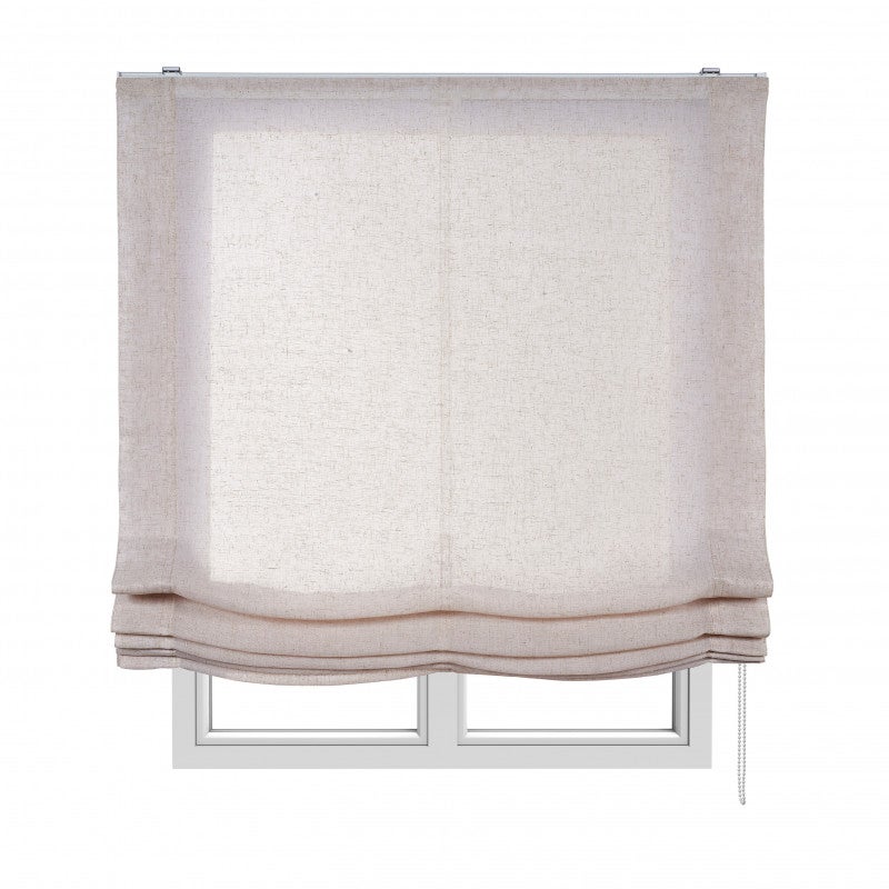 Estor plegable sin varillas, estor paqueto traslúcido para ventanas y puertas beige, 105 x 250 cm