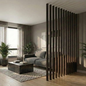 Set 6 Listones Decorativos De Madera 45x60x300 Cm Roble Claro | Ideales Para Pared, Techo O Divisor De Ambientes