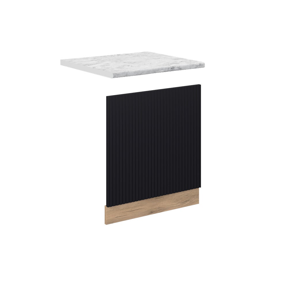 Vicco Panel przedni Fame-Line, Czarne paski, 60 cm , BP Marmur