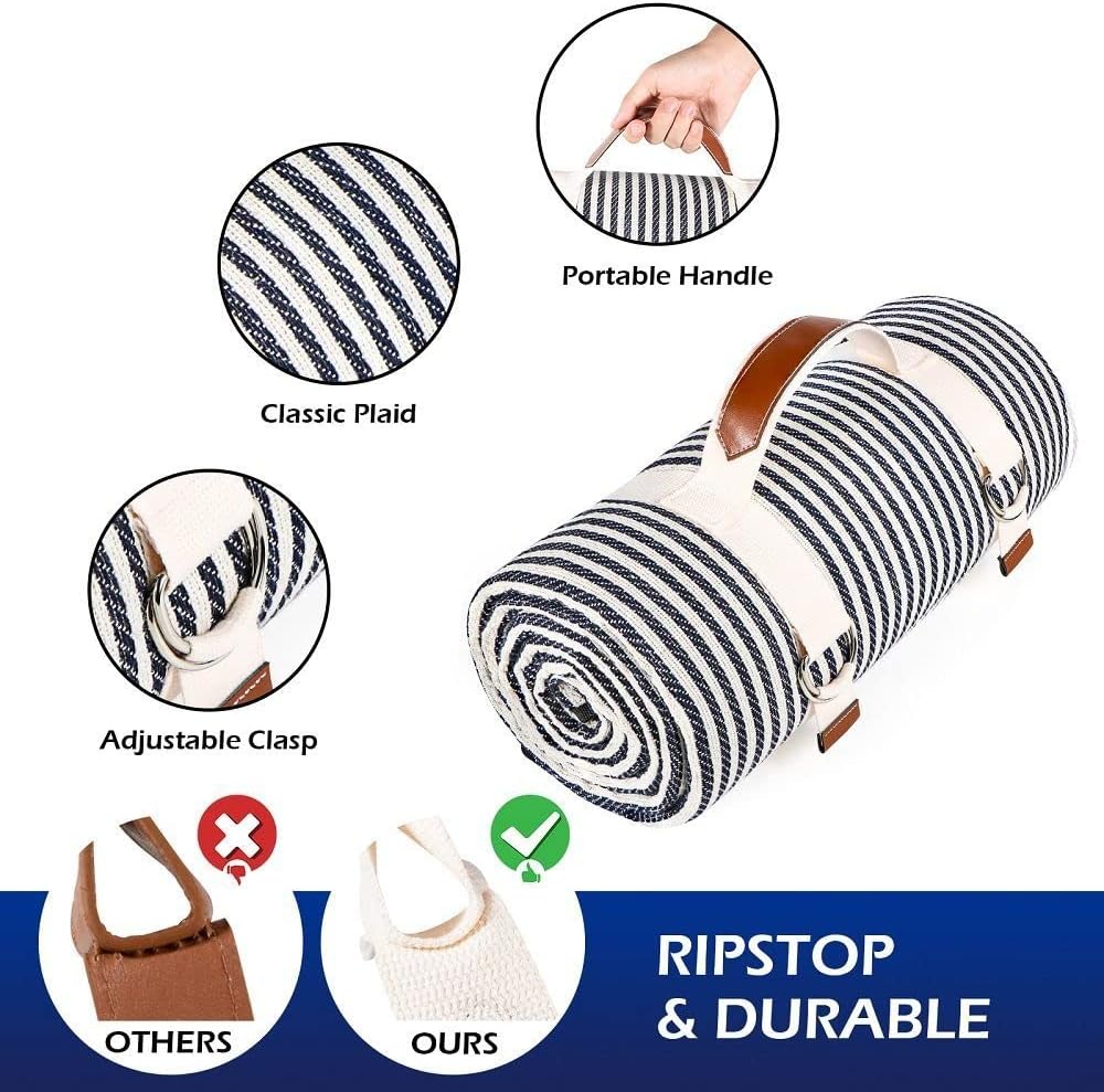 Couverture Pique-Nique Imperméable 200x200 Cm – Tapis Plage Requin Léger, Lavable, Idéal Camping & Randonnée