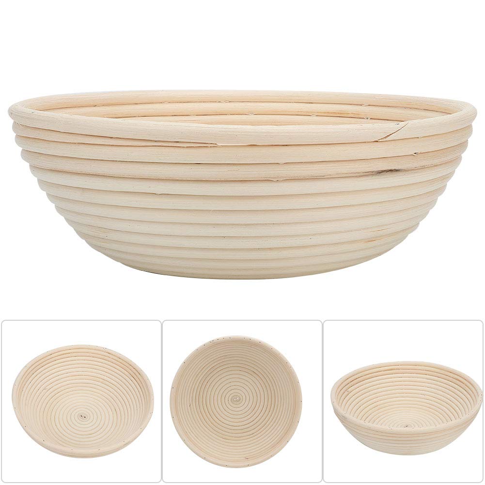 Juego de cestas redondas de ratán para fermentación de pan Banneton Brotform (22 x 8,5) - 5