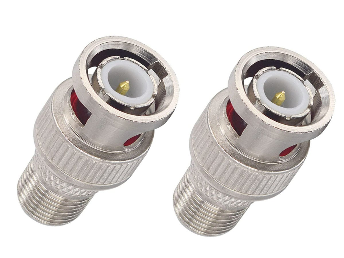 2 Pezzi Convertitore Adattatore Coassiale BNC Femmina A F Maschio Per Cavo Antenna