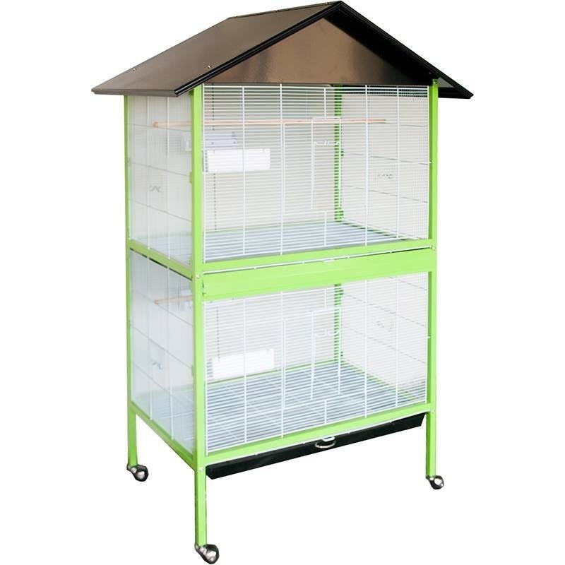 KOKEBREN Jaula Grande Para Pájaros De Pie, Hierro Forjado