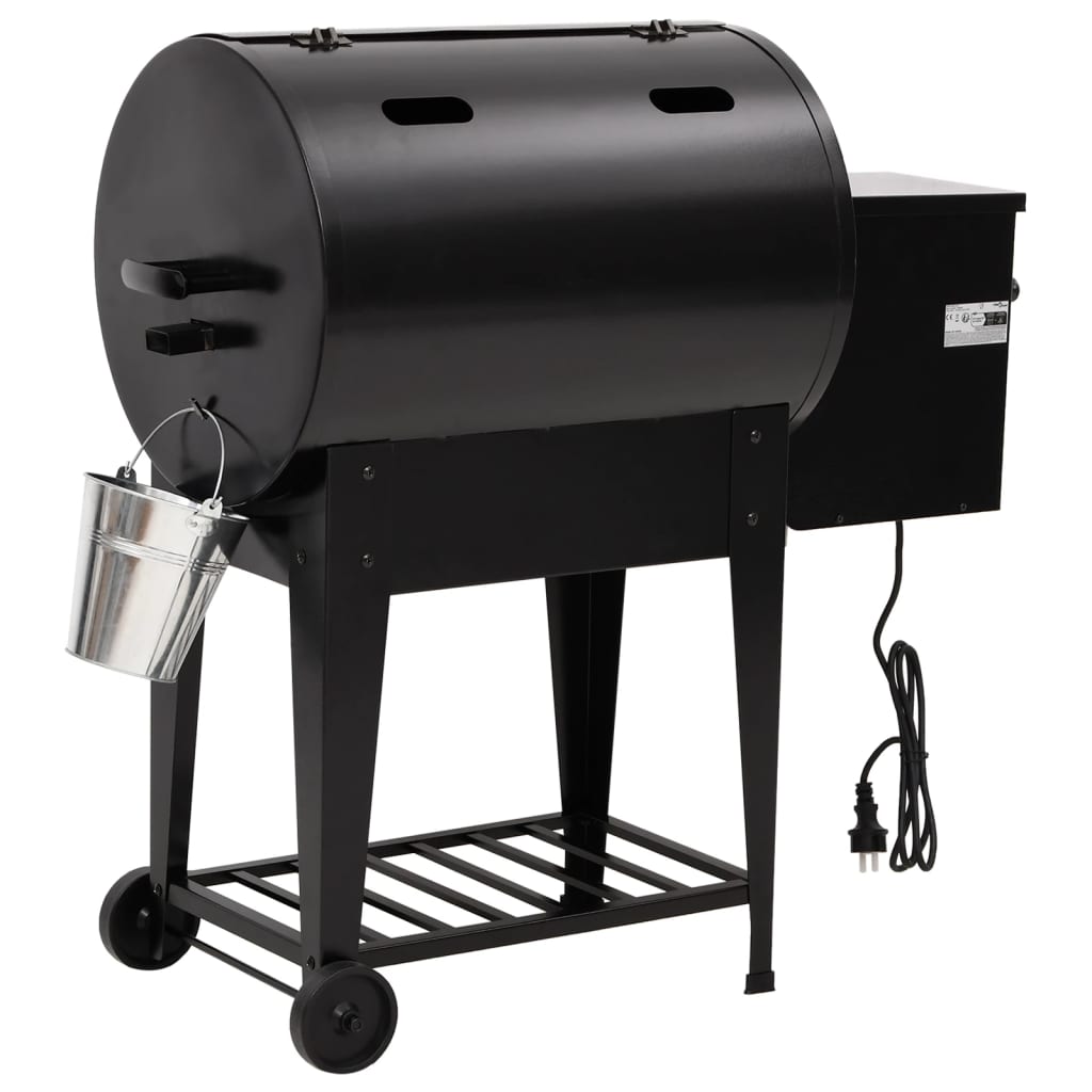 Gril à granulés avec étagère inférieure noir 94 cm fer vidaXL - 6