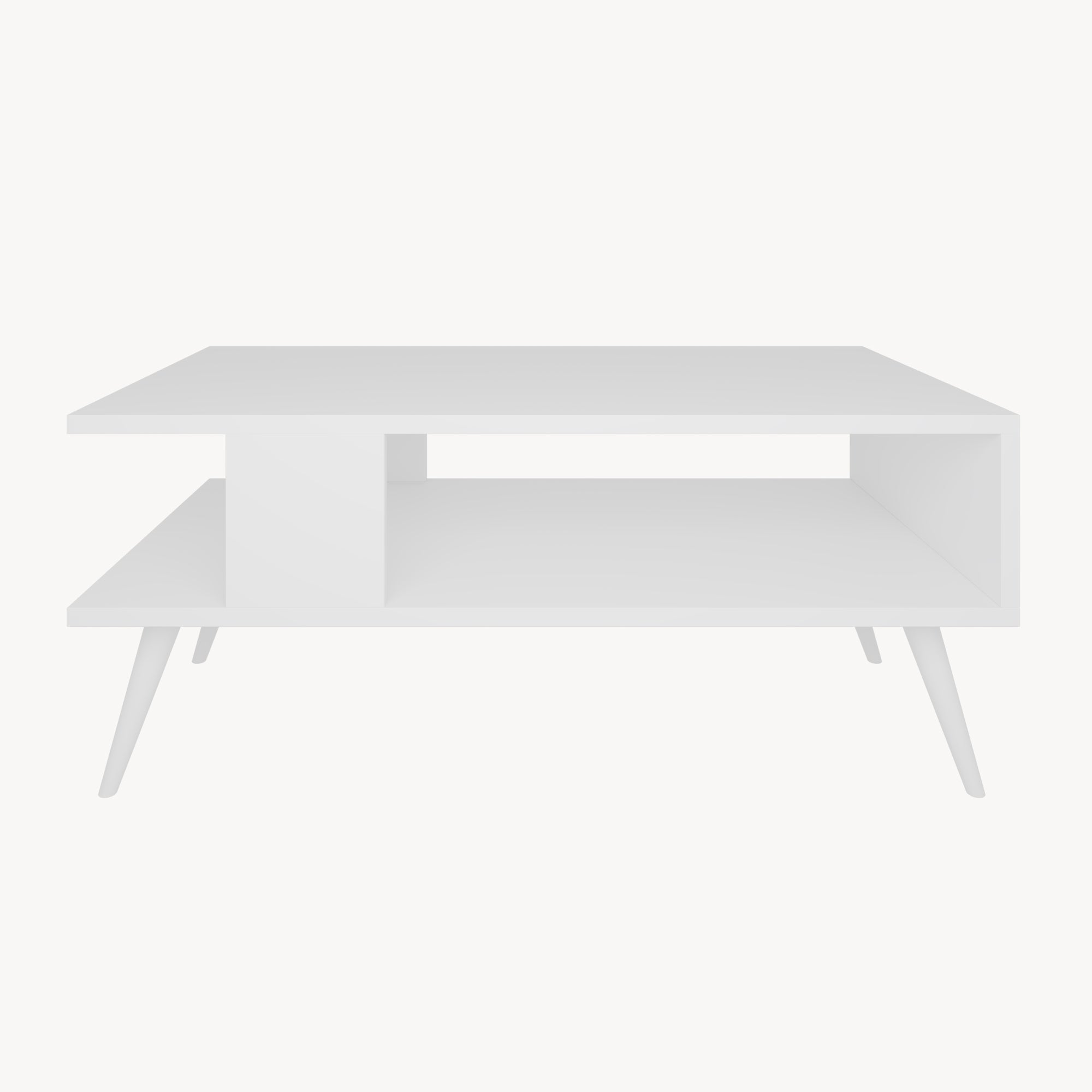 Mesa de centro Lycksele aglomerado 40 x 90 x 45 cm blanco [en.casa] - 5