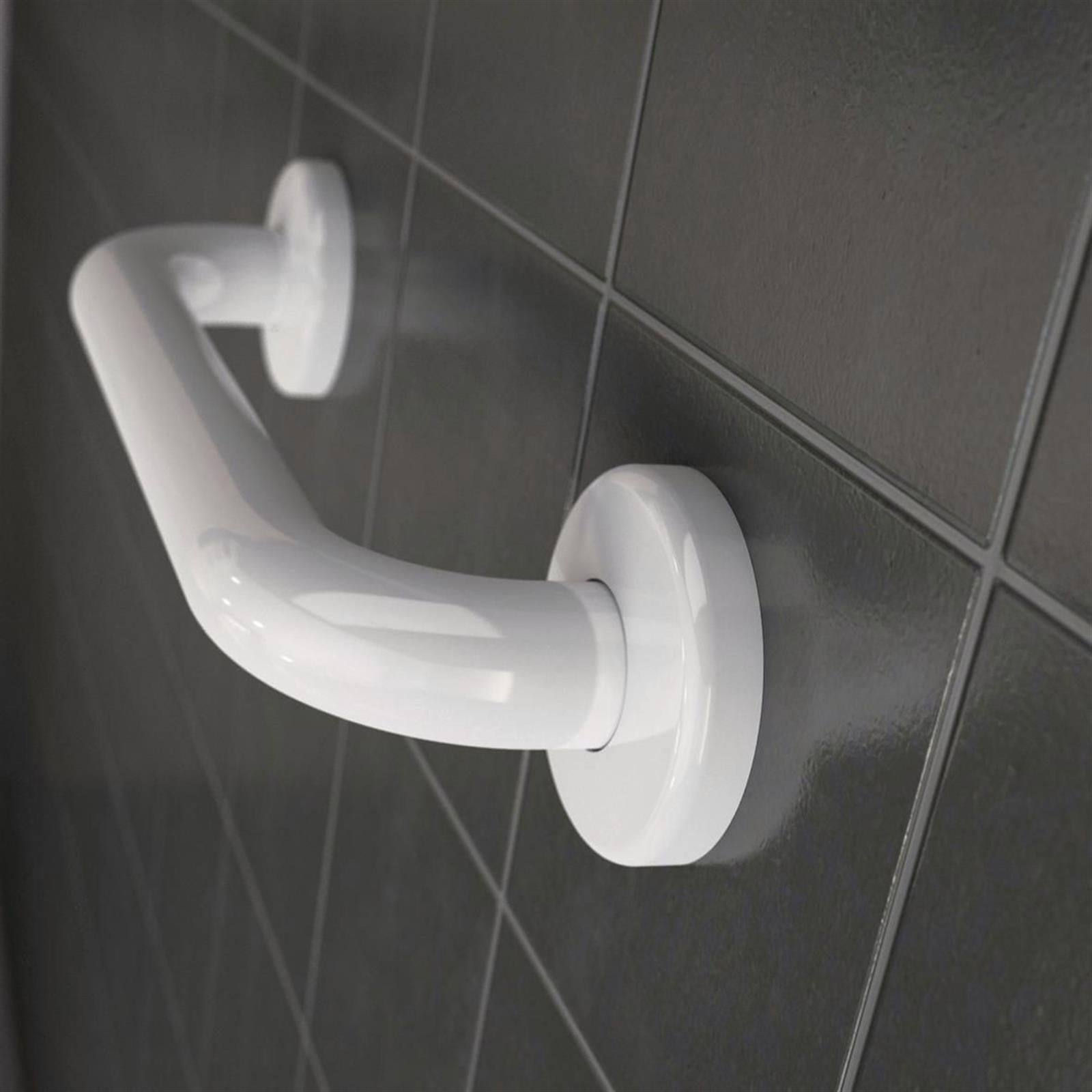 Akw - Barre d'appui droite Ø 32 mm inox époxy blanc-01240WH-LS - 01240WH-LS - 2