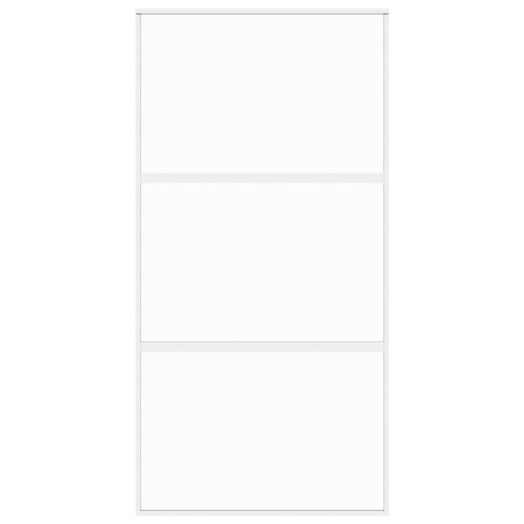 Puerta corredera | Puerta de la cocina vidrio templado y aluminio blanca 102,5x205 cm CFW31129 - 4