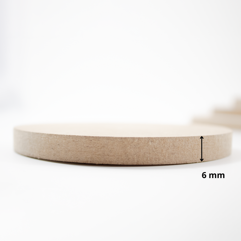 Rond de bois MDF - Diamètre 60 cm - Épaisseur 6 mm - Finition lisse - Idéal pour bricolage et décoration intérieure - 3
