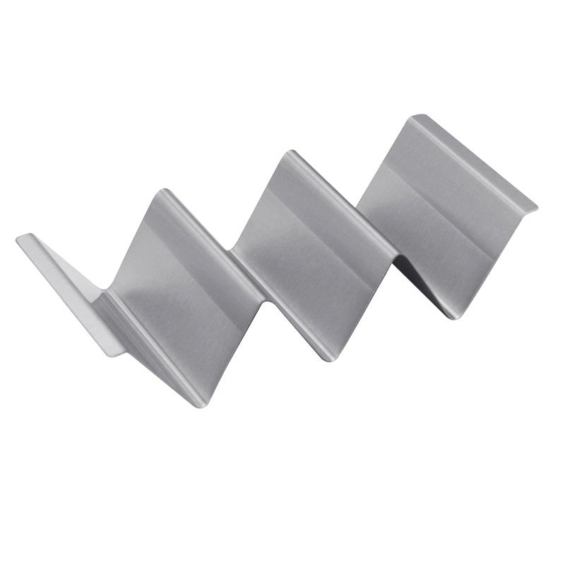 Kolorowy stalowy stojak na taco, 22,2 x 10 x 5 cm, 1 stalowy stojak na tortille, tacka nadająca się do piekarnika