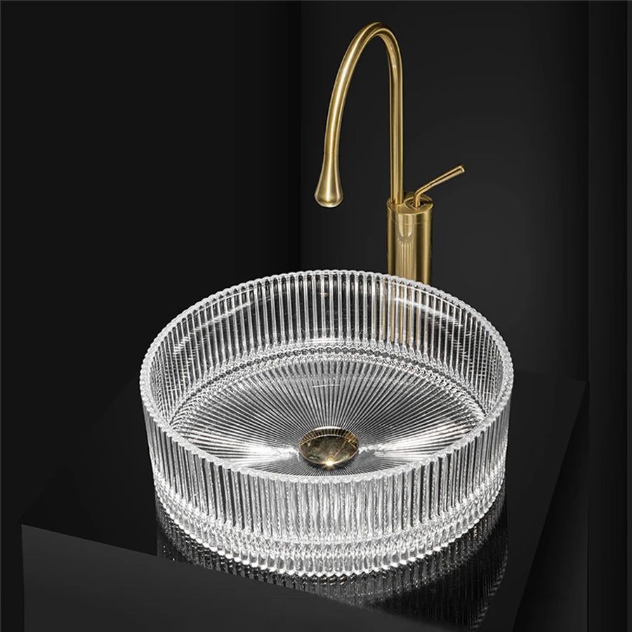 Umywalka Nablatowa Rea Ingrid Transparentny 40 X 40