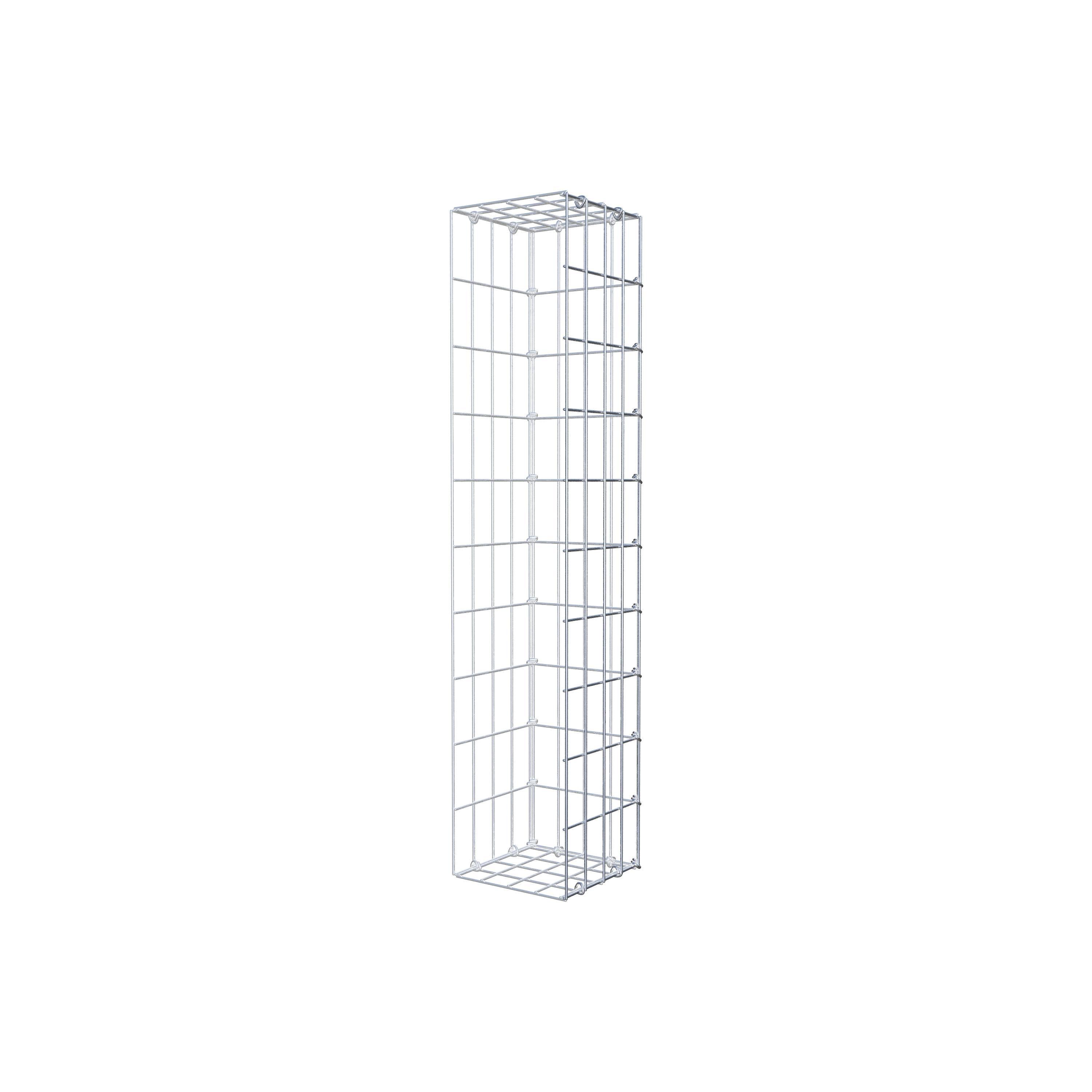 Gavión para alargar en acero galvanizado 100x20x20cm (LxAxP), malla 5 x 10cm, Anillo en C, sin rejilla frontal - 2