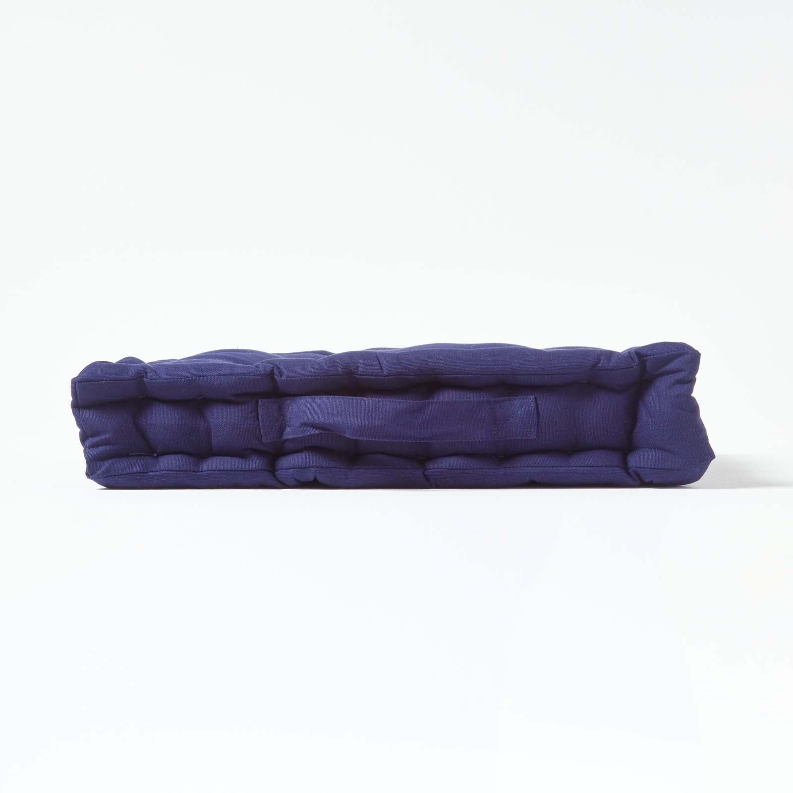 Homescapes Coussin de sol - Bleu Marine - 40 x 40 cm - 5
