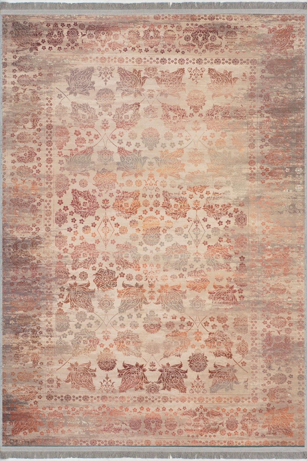 Tapis Bouclés à poils courts Rose Poudrée 200x290cm Nebula | Maisons du Monde