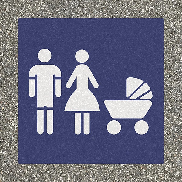 Cartello Parcheggio Vsafety 74040AX-R - "Permit Holders Only" In Plastica Rigida, 300x100 Mm, Nero/Blu - 3